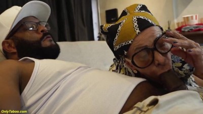 Naughty Tattooed Granny Gets Her Ass Pounded