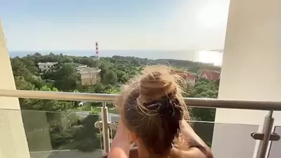 Balcony Bang in the Hotel