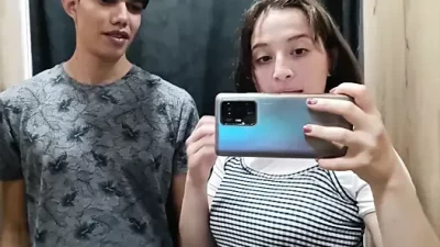 Public Pleasure: Naughty Blowjob in a Clothes Store
