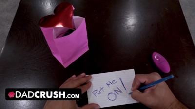 Naughty Stepdaughter Gets Naughty Valentine's Vibrator Surprise - Daddy's Secret Gift
