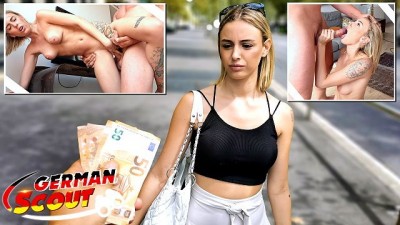 Skinny German Babe Gets Huge Cock
