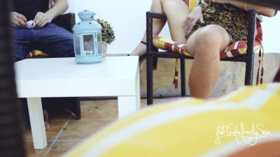 Week 2 of Chastity: Naughty Waiter Can't Keep His Hands Off!