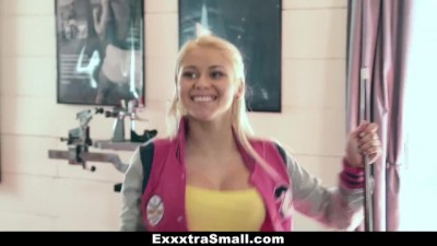 Tiny Blonde Teases Her Step-Dad for Cash Adventure