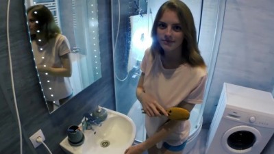 BROTHER CUMS ON FACE OF HIS STEP SISTER
