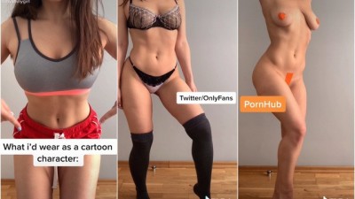 Tik Tok Cartoon Challenge by Beauty Sexy Teen. Amateur MyShinyGirl (+18)