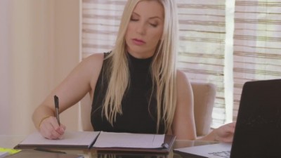 Hot Blonde Secretary Has Anal With Her Big Boss