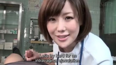 Subtitled CFNM Japanese Female Doctor gives Patient Good Handjob