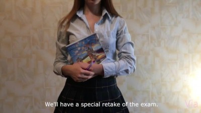 Beauty Student came to Retake and was Fucked by Teacher - via Hub