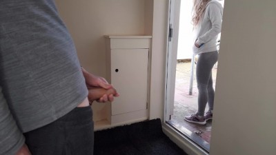 Public Wank Flash.. I lick my horny neighbor's dick