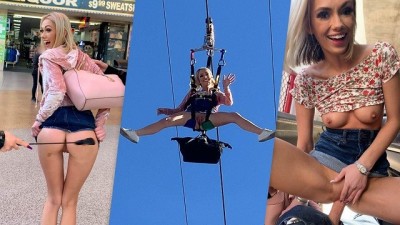 Blonde Slut Sky Pierce Public Sex after Showing Pussy POV