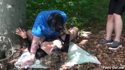Big Booty Jessica Gets Multiply Creampied by 3 Guys in the Woods