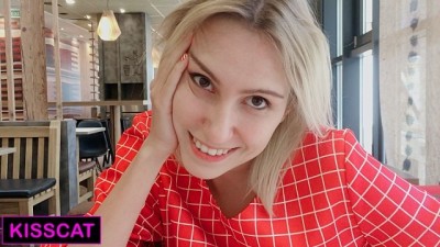 Public Agent Intense Great Sex with Russian Teen in Mc'Donalds Toilet & Cum on Tits (+18)