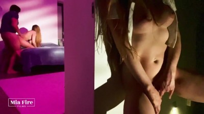 Hot Girl Peeping on Fucking Friends Wife after Party - Mia Fire
