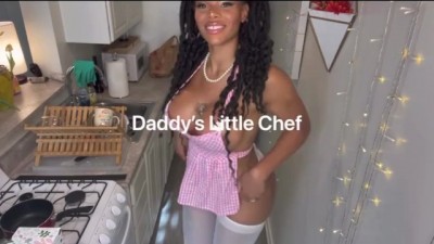 Stepdaddys little Slut makes Breakfast Trailer