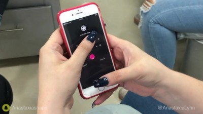 My Girlfriend Controlling my Toy in Public! Anastaxia Lynn