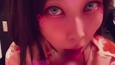 Japanese Lady Loves Sex Exchanging Spits | Kimono / Yukata Cosplay