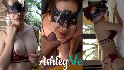 Masked Slutty Teen Redhead Gets Massive Facial - Ashley Ve (+18)