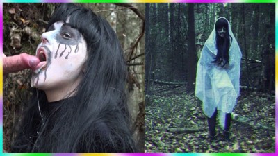 Halloween: Whore Witch Caught up with me in the Forest and Sucked my Cock