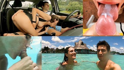 Roadtrip Sucking, Flashing and Public Blowjob