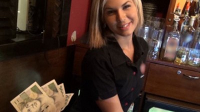 The great bartender agrees to have sex at work