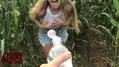 Slutty stepsister cant wait to fuck me risky in public
