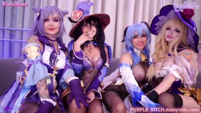 Genshin Impact Girls Anal Orgy - Purple Bitch