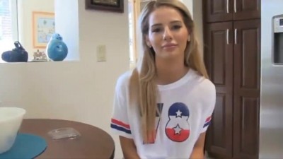 Beauty 18 years old daughter loves stepdaddy cock