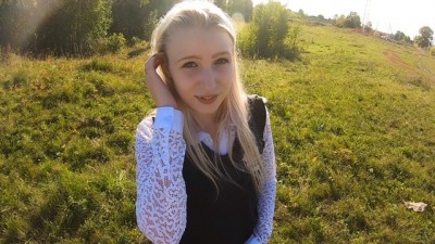 Young beauty schoolgirl got fucked in mouth and pussy on the way from school (+18)
