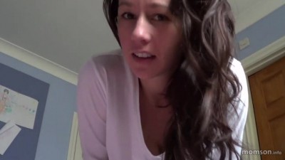 Sweet stepmother helps her son to sleep