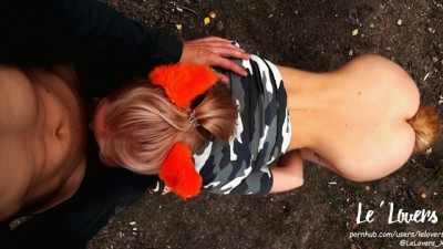 PUBLIC SUCKS COCK & GETS FUCKED IN FOREST