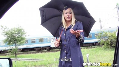 StrandedTeens - Hottie Hitchhiking Stewardess Loves Cock