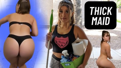 Casting Curvy: My Big Booty Maid Charlotte Swallows My Cum for A Good Review