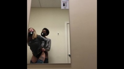 Horny Blonde Slut Teen Fucking in Fitting Room (+18)