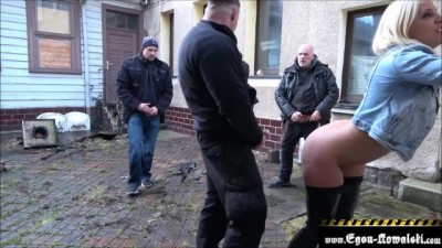 Fat Ass German Slut Cumming Horny guys in Public - Spermawalk