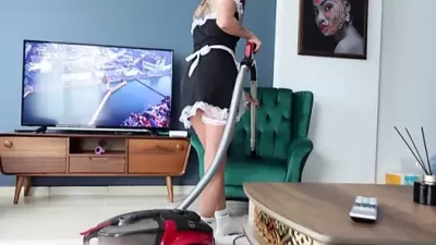 Hot Maid Gets Pounded Hard and Covered in Cum
