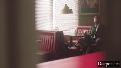 Submissive Stunner Worships Her Dom's Cock in Public Restaurant Adventure