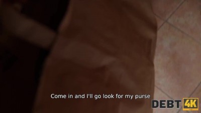 Struggling Slut Settles Debt with Her Pregnant P*ssy