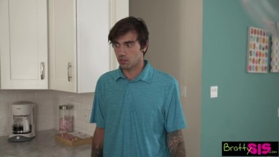 Naughty Step Sis Struggles with Big Load!