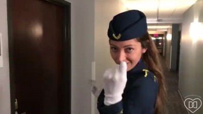 Naughty Sexy Stewardess wants Pilot Cocks POV